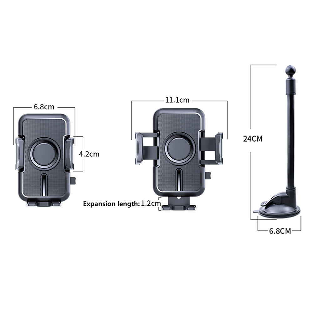 D55+RY Flexible Hose Car Dashboard Windshield Suction Cup Mount Phone Holder Bracket D55+RY Flexible Hose Car Dashboard Windshield Suction Cup Mount Phone Holder Bracket